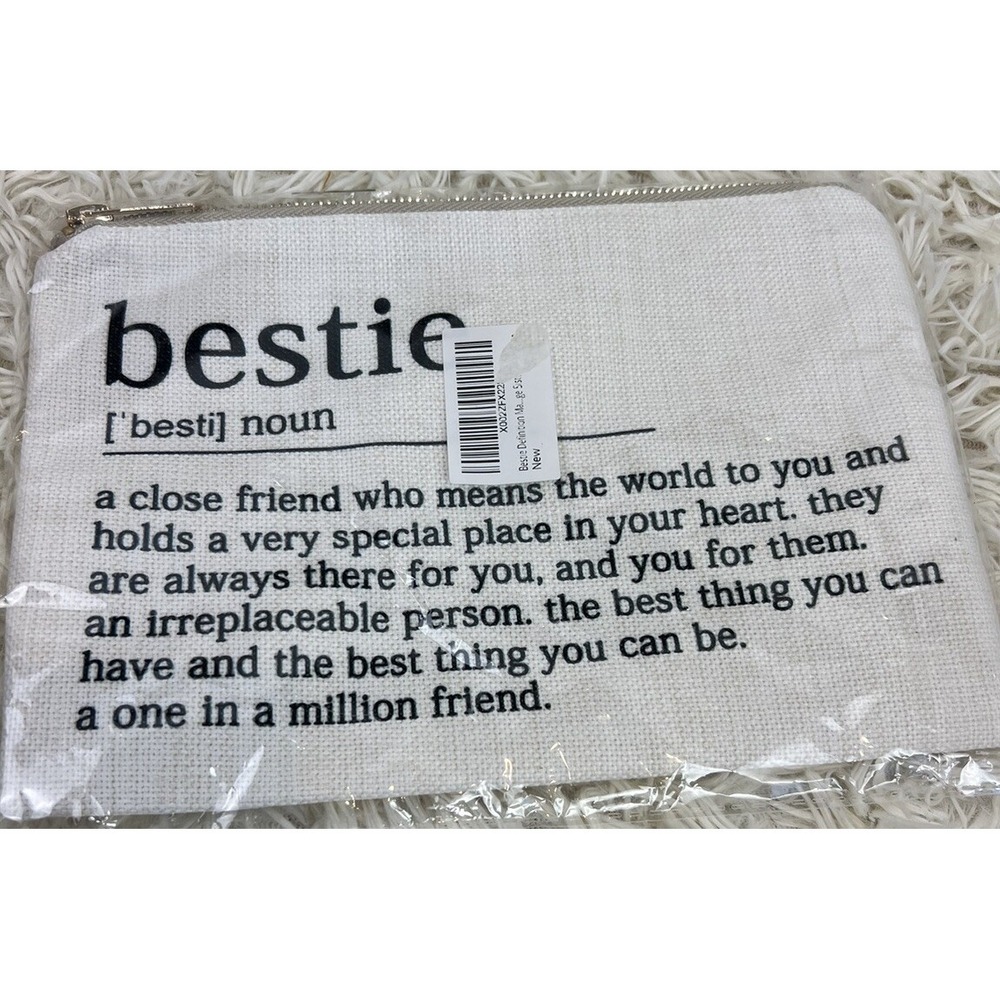 Bestie Definition Makeup Bag Pencil Holder Best Friend Gifts Christmas Stocking - Picture 1 of 5